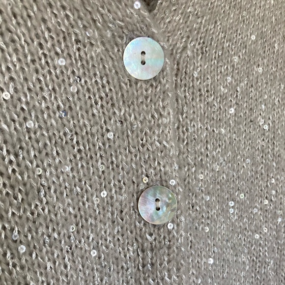 Sequined JJill Cardigan with Mother of Pearl Buttons - Picture 5 of 5